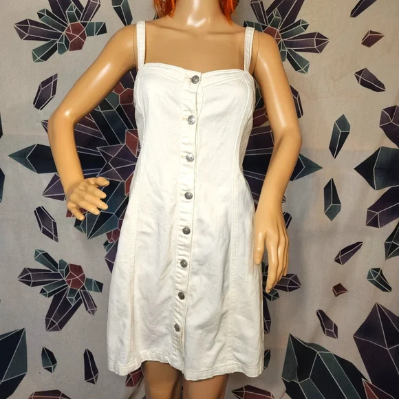 PacSun | Dresses | Pacsun Medium White Denim Buttondown Coverall Dress | Poshmark PacSun | Dresses | Pacsun Medium White Denim Buttondown Coverall Dress | Poshmark